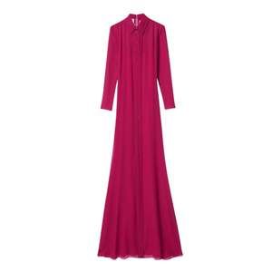 Gucci - Gucci Fuchsia Silk Maxi Shirt Dress - IT 42